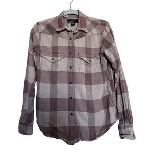Filson Wool Blend Westerncore Plaid Button Shirt Brown SOldMoney Dark Academia